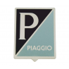 2707 -SCUDETTO STEMMA PIAGGIO IN ALLUMINIO  mm.36x46 ADESIVO