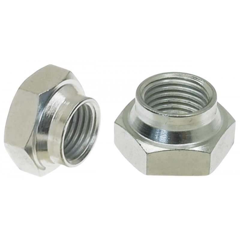 641128 - DADO ZINCATO DA CIANFRINARE M14x1.5 CHIAVE 22 FISSA TAMBURO RUOTA POSTERIORE APE 50 TUTTI MODELLI