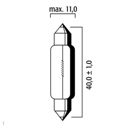 LAMPADINA 6V 10W T11X40