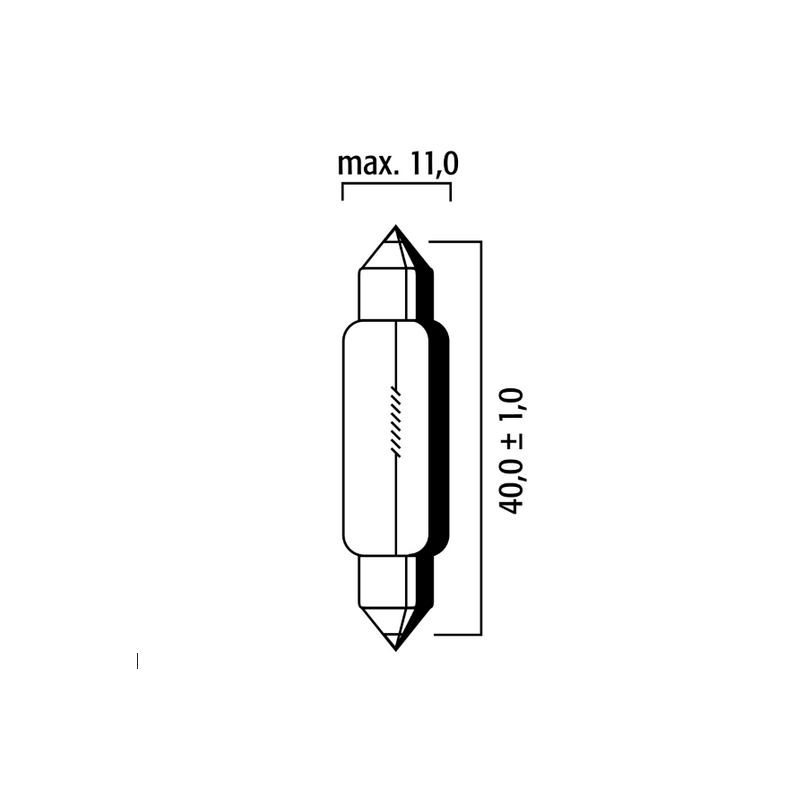 LAMPADINA 6V 10W T11X40