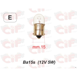 LAMPADINA BA 15s (12V 5W)...